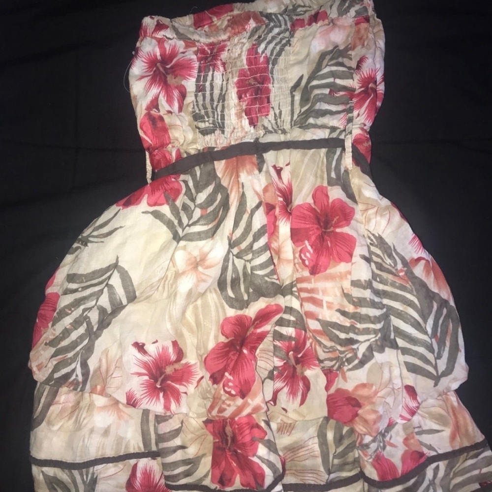 Floral Strapless Dress (Medium )